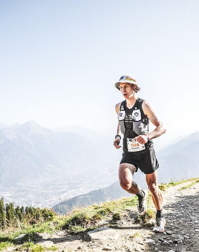 Brennan Townshend racing in the Alps